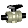 Ball valve Series: 0492 04 13 64 PP-H/PE/PTFE/EPDM Handle PN10 Plastic welded end 50mm DN40